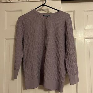 Cable and Gauge Purple Sweater